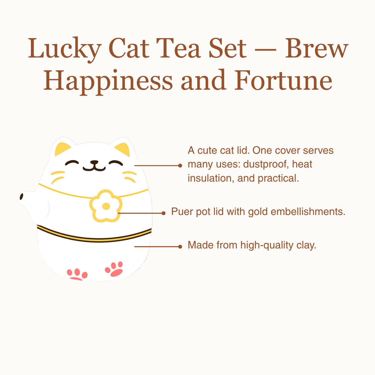 Kitty tea set with a travel case
