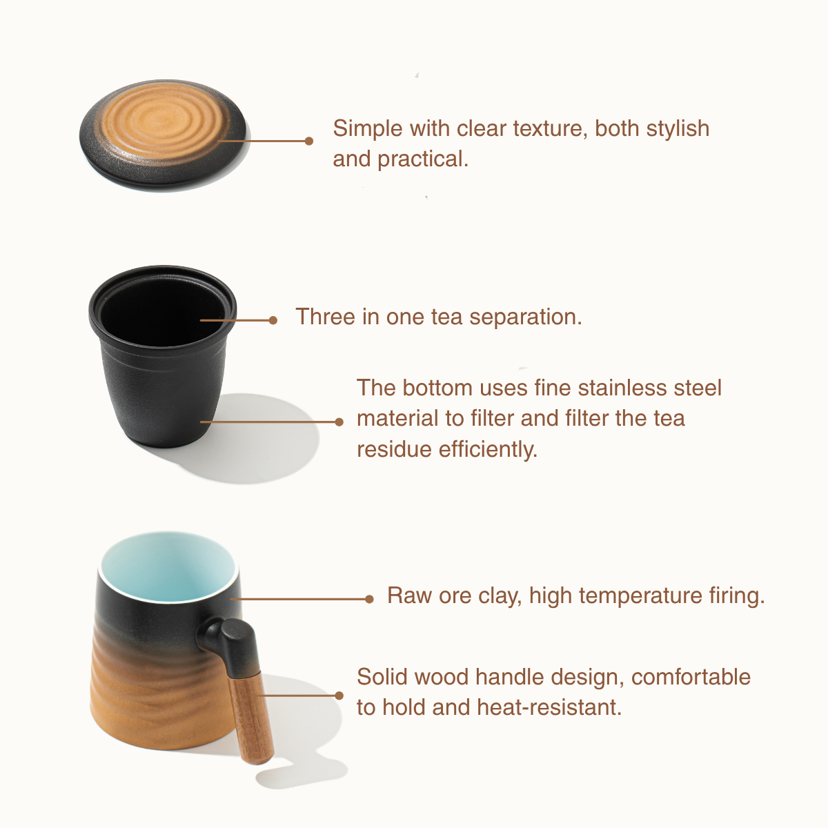 Ocean Wave Design Ceramic Cup
