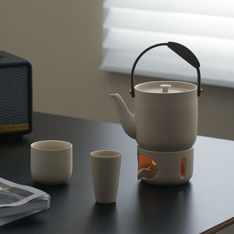 Ceramic Teapot with Candle Warmer Base