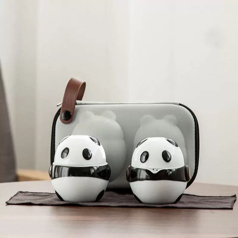 Panda Tea Set with a Travel Case