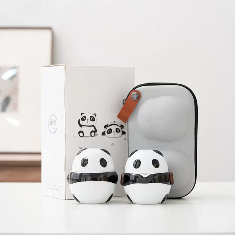 Panda Tea Set with a Travel Case