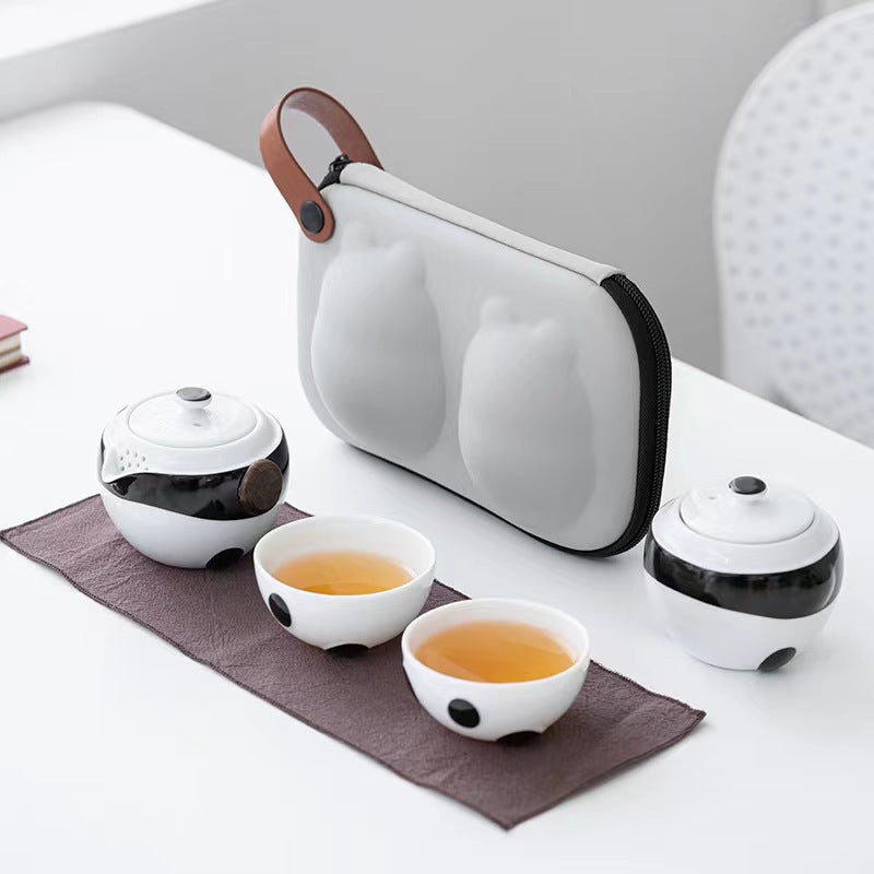 Panda Tea Set with a Travel Case