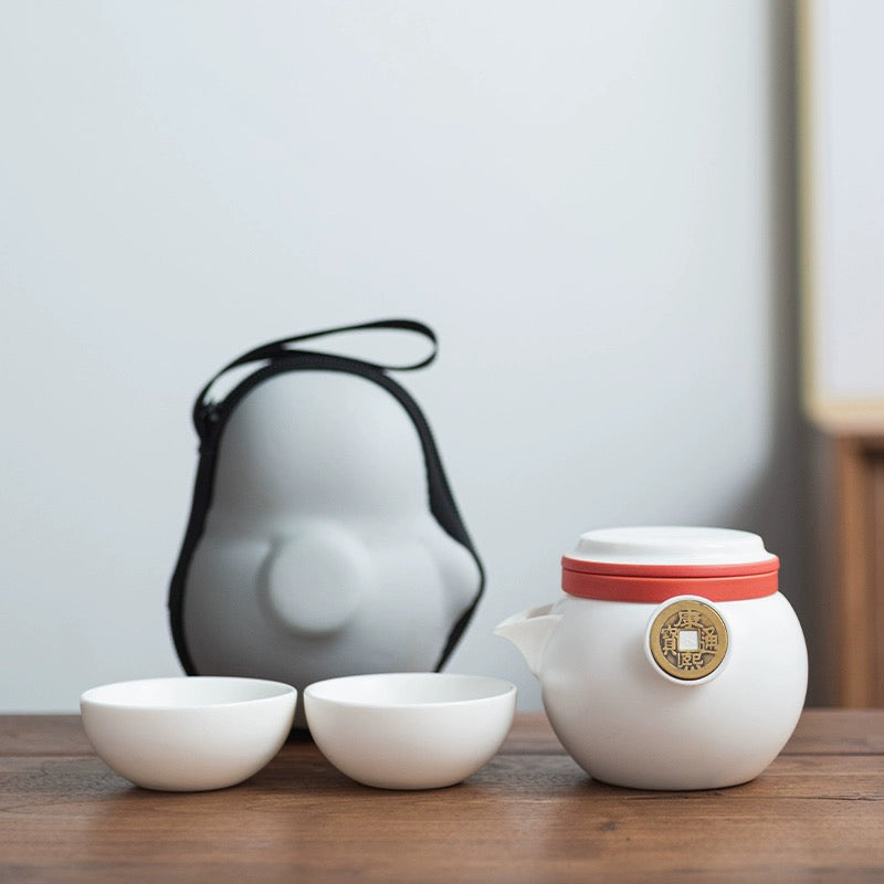Coin Tea Set with Travel Case