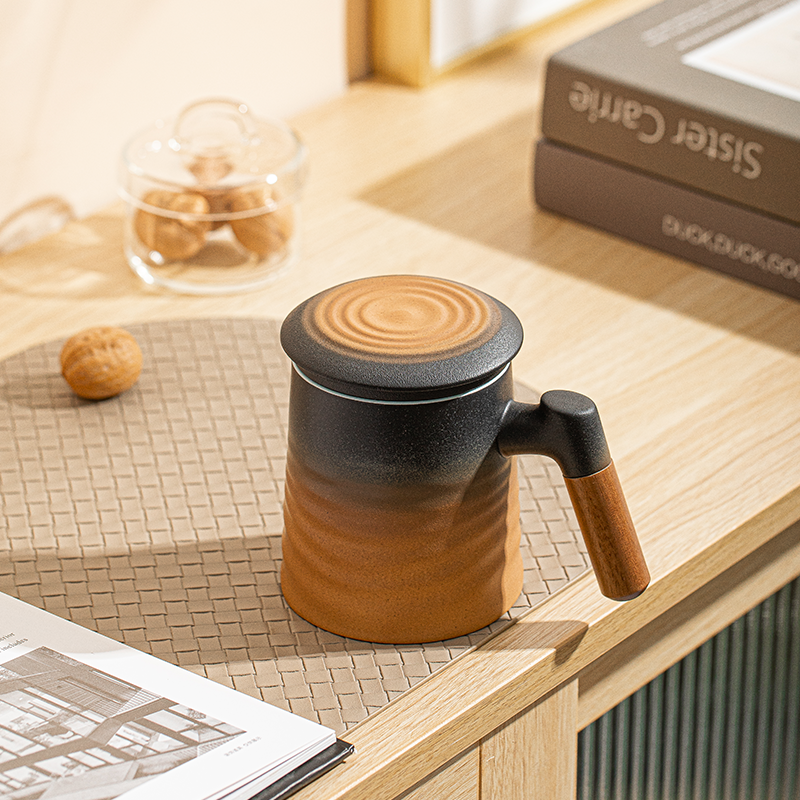 Ocean Wave Design Ceramic Cup