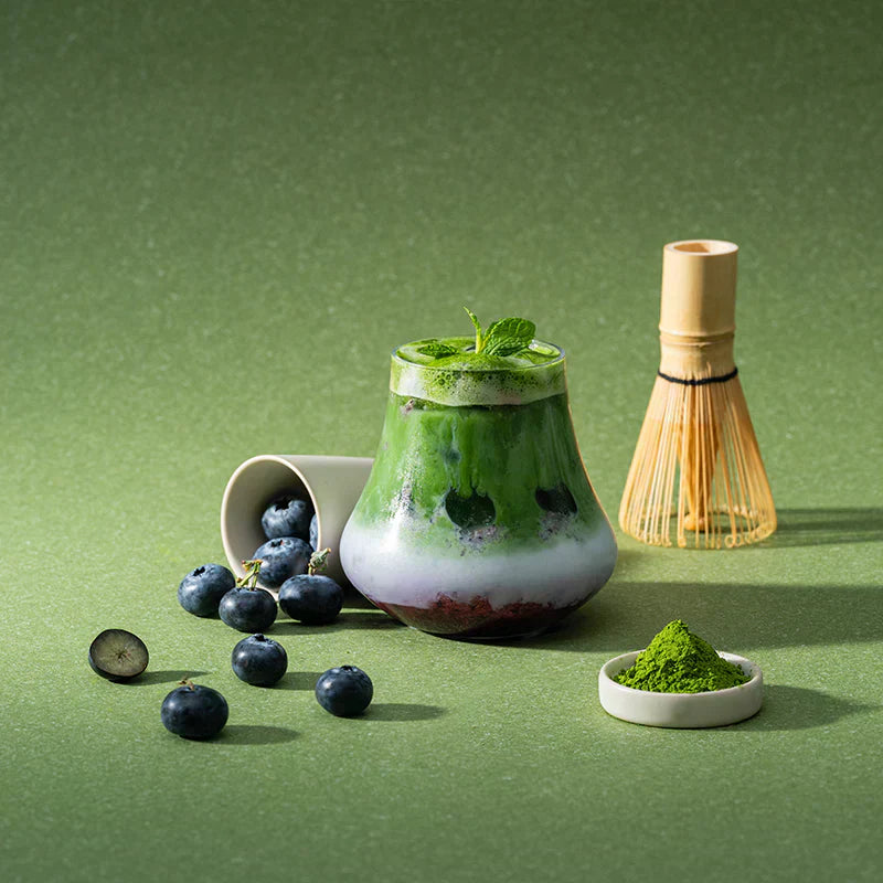 ICED TEA | Blueberry Matcha Latte