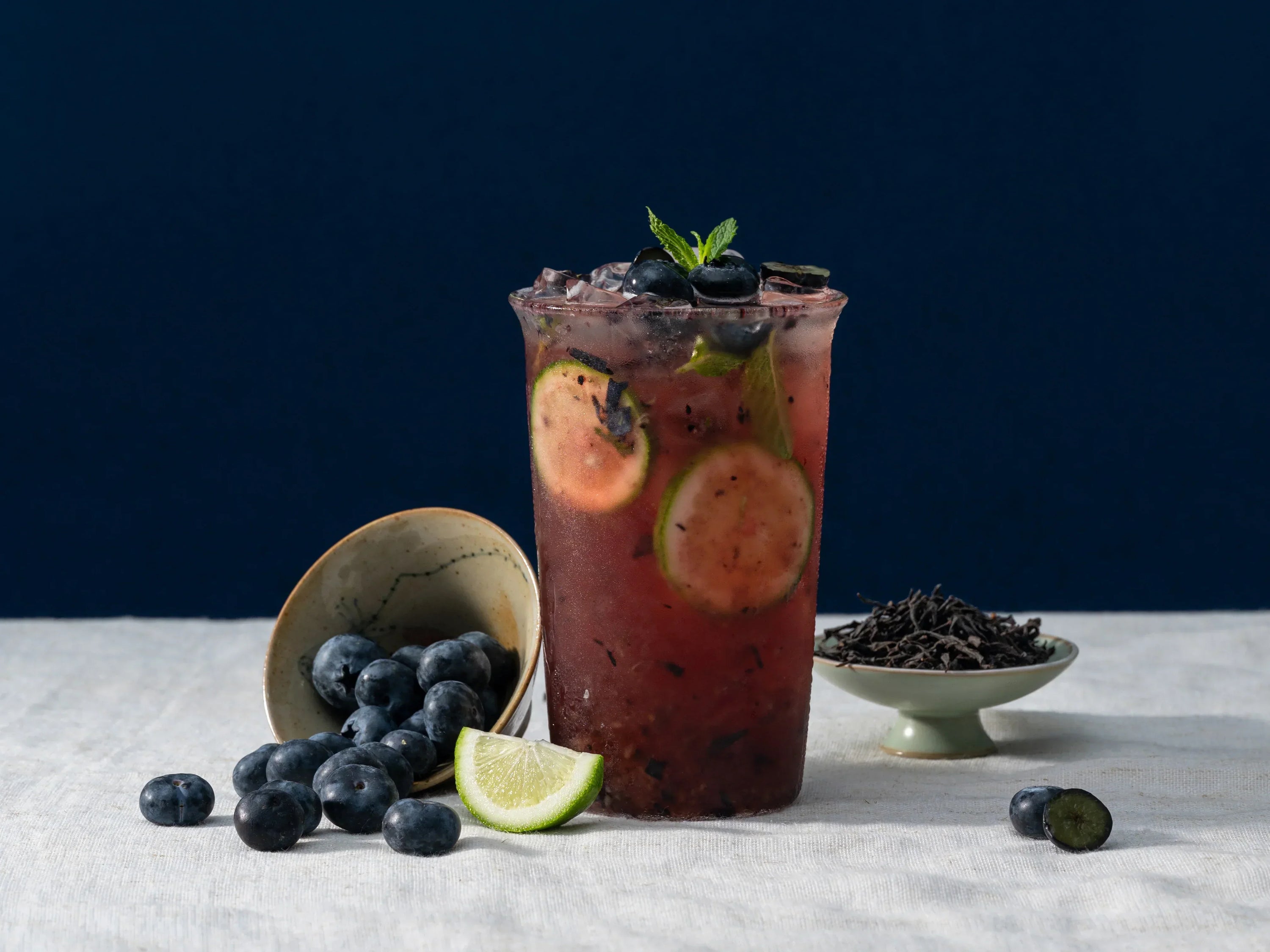 ICED TEA | Lime Mint Blueberry Golden Peony Tea