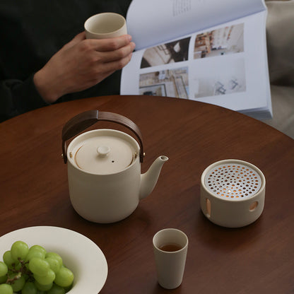 Ceramic Teapot with Candle Warmer Base