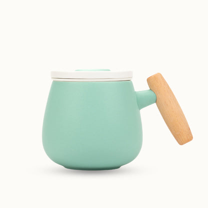 Egg-shaped Ceramic Mug with Infuser