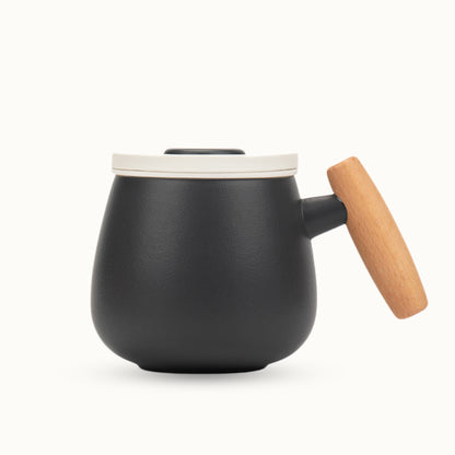 Egg-shaped Ceramic Mug with Infuser