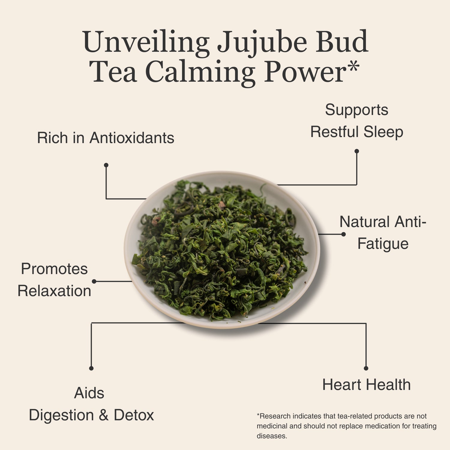 Millennia Wild Jujube Bud Herbal Tea – 50g/1.8oz