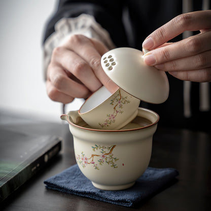 Gingko, Blossom, and Bodhi Tea Set with Travel Case