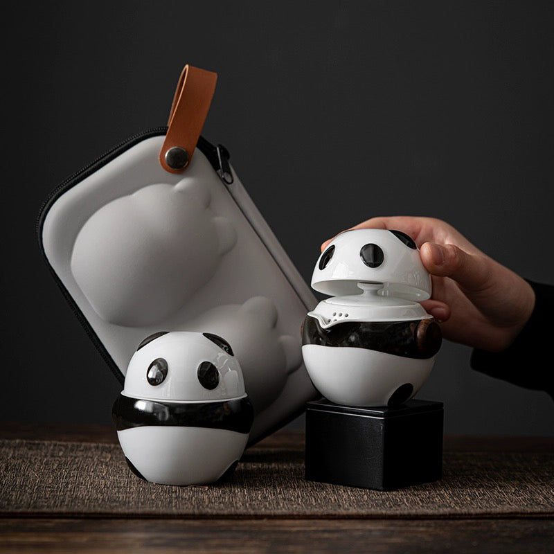Panda Tea Set with a Travel Case