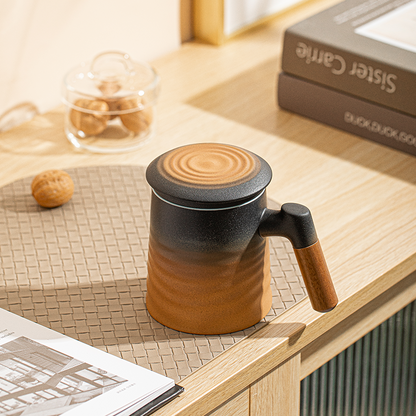 Ocean Wave Design Ceramic Cup