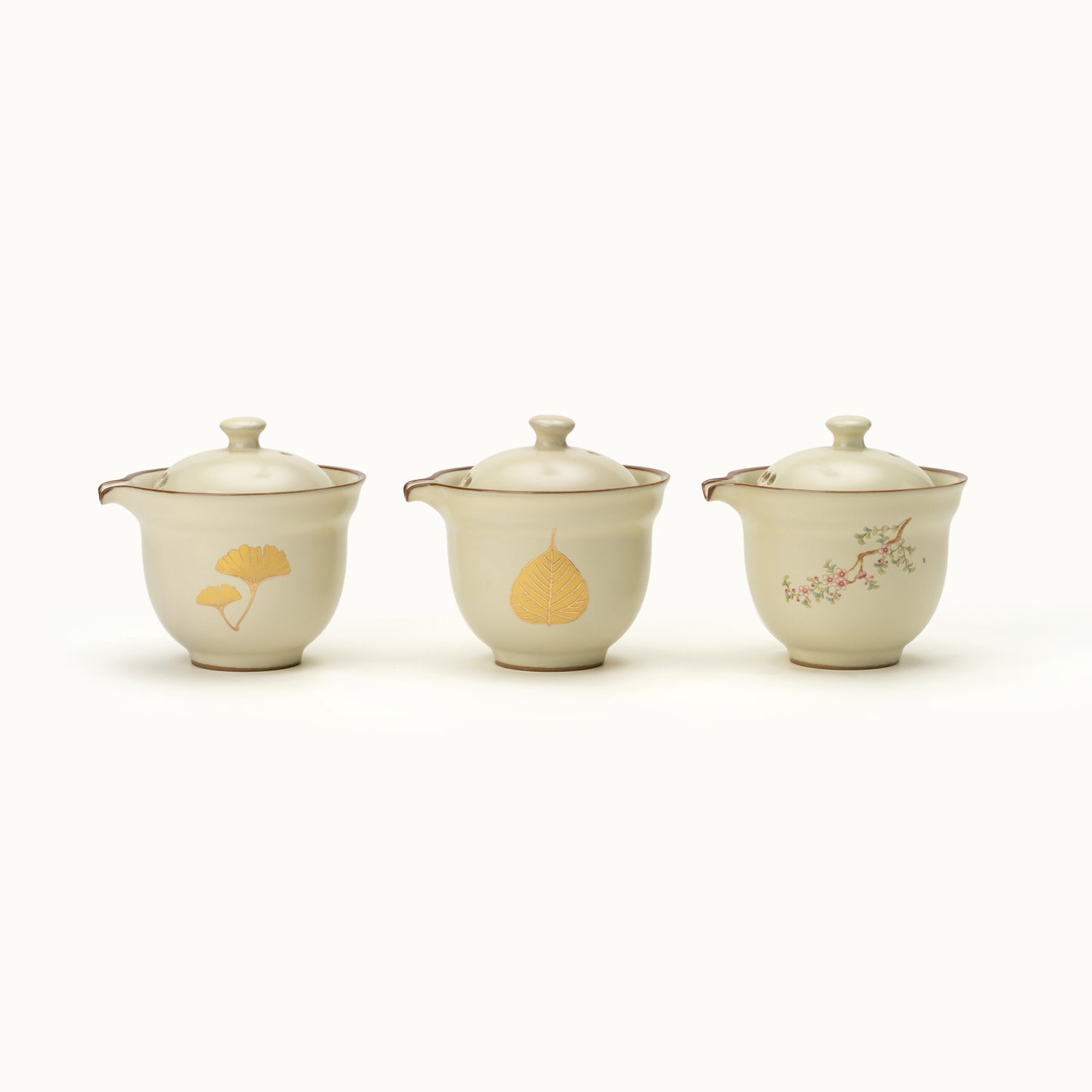 Portable Ceramic Gongfu Travel Tea Set | 1 Pot, 3 Cups &amp; Travel Case