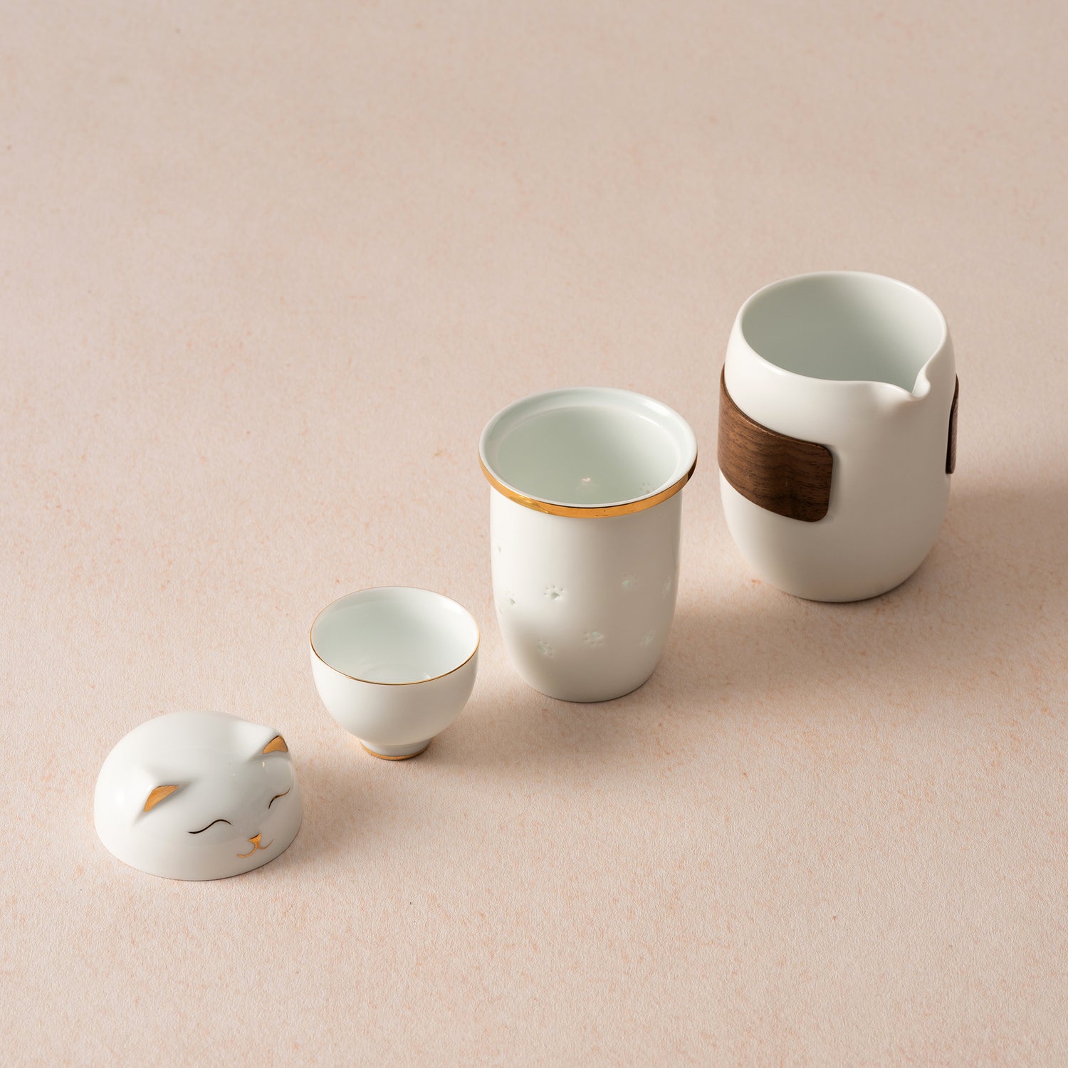 Lucky Cat Portable Travel Tea Set