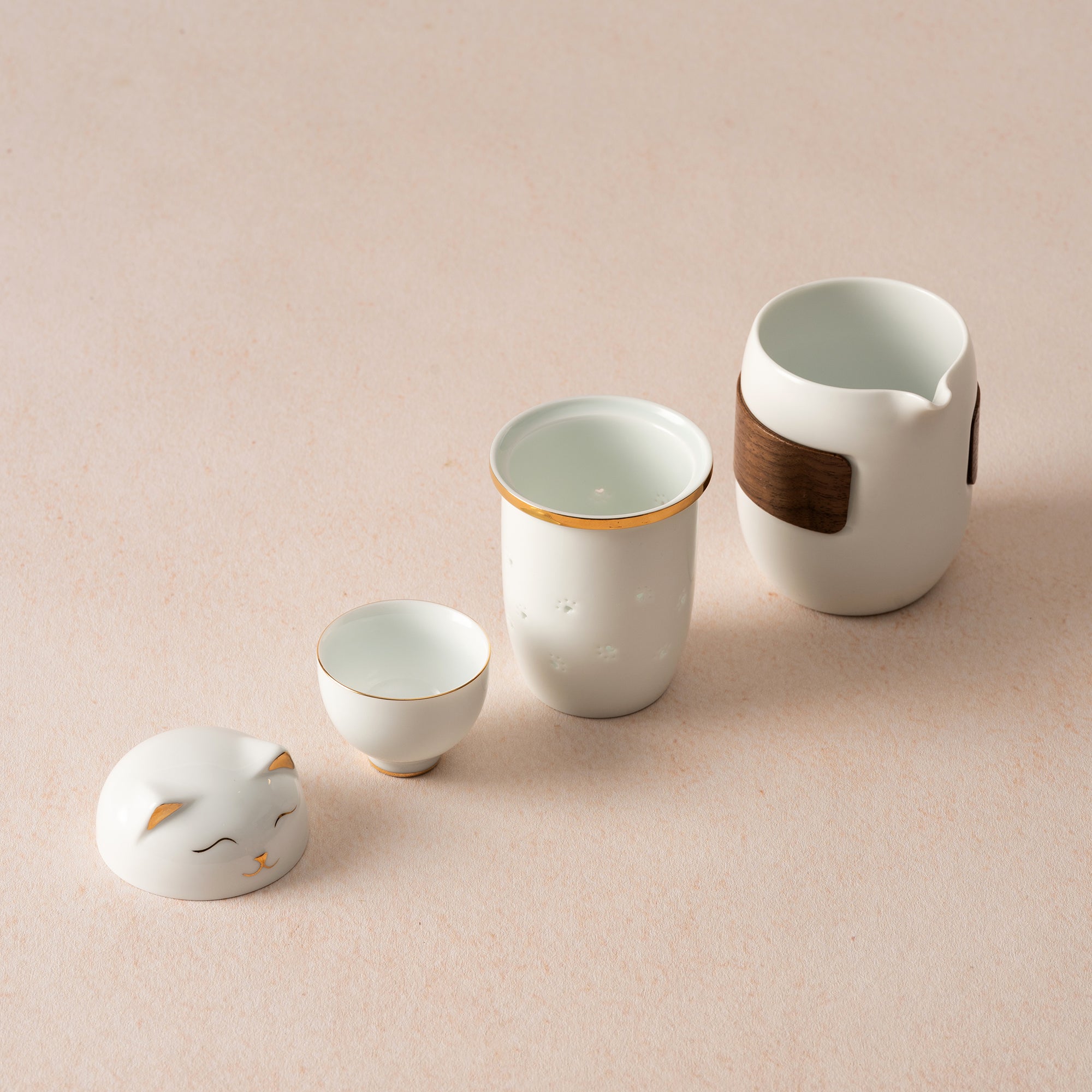 Lucky Cat Portable Travel Tea Set